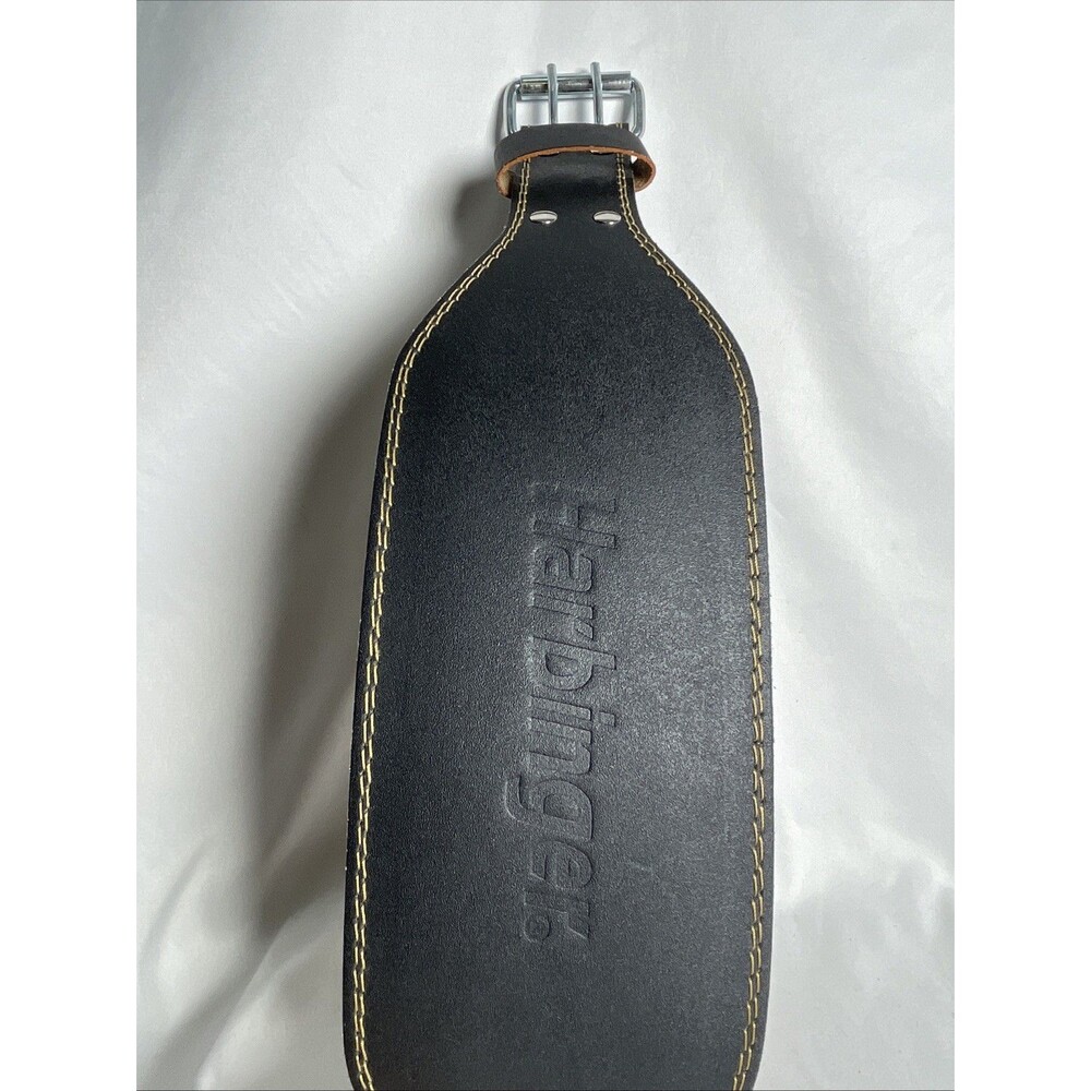 HARBINGER SIZE M GENUINE LEATHER PADDED ADJUSTABLE WEIGHTLIFTING BELT EXCELLENT